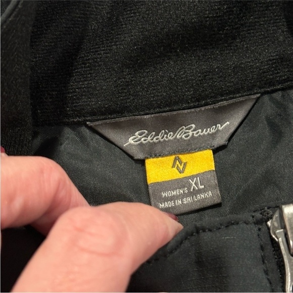 Eddie Bauer Womens Travex jacket hoodie waterproof activewear black size XL - Picture 10 of 14
